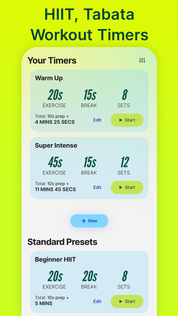 Intensity Workout Tabata Timer