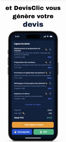 Devis Express - DevisClic iPhone screenshot