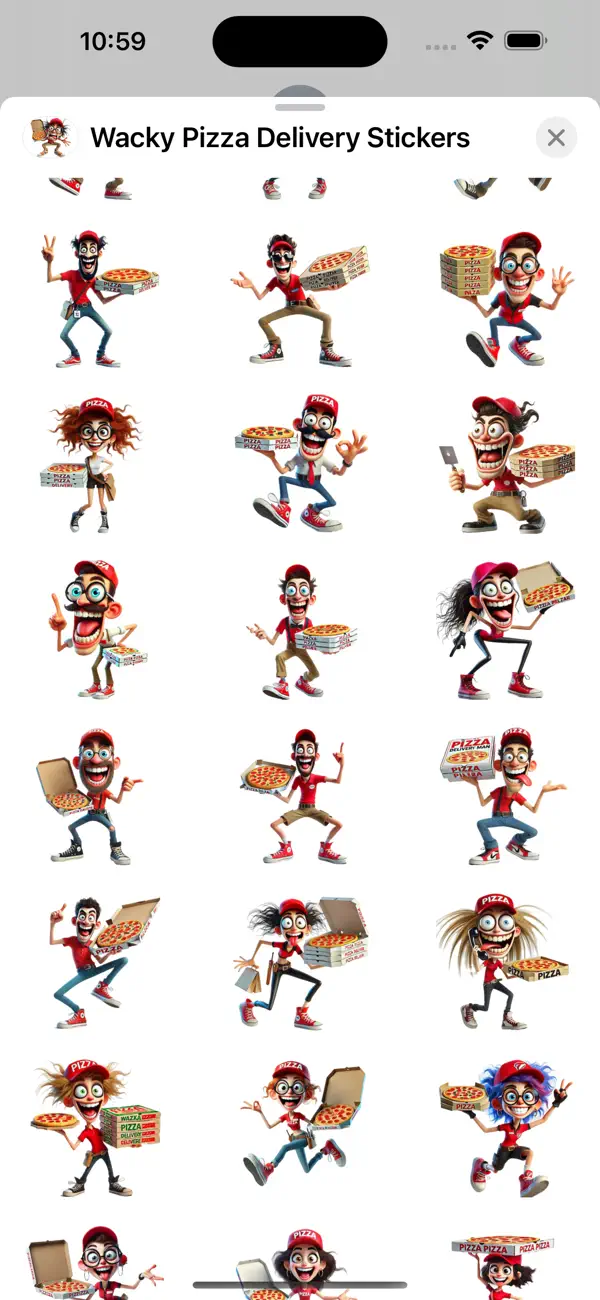 Screenshot #2 pour Wacky Pizza Delivery Stickers