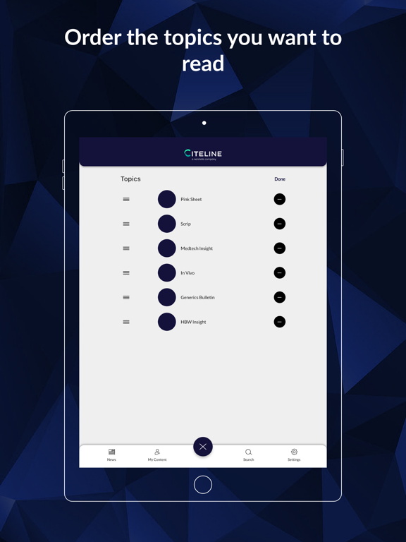 Citeline News and Insights iPad screenshot 2 - News app