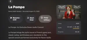 Raven Audio screenshot 1