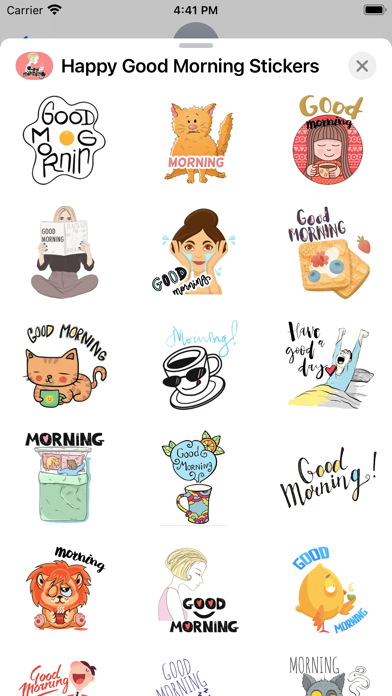 Happy Good Morning Stickers Screenshot