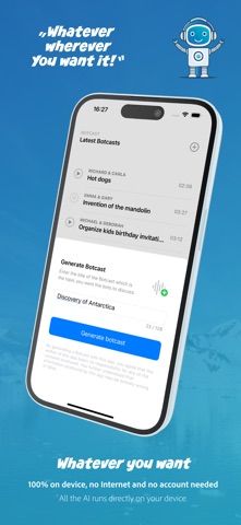 Botcast: Podcast Generator AI iPhone screenshot