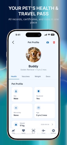 Pawsport: Pet Health & Vaccine iPhone screenshot