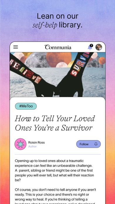 Communia: women's social media Screenshot