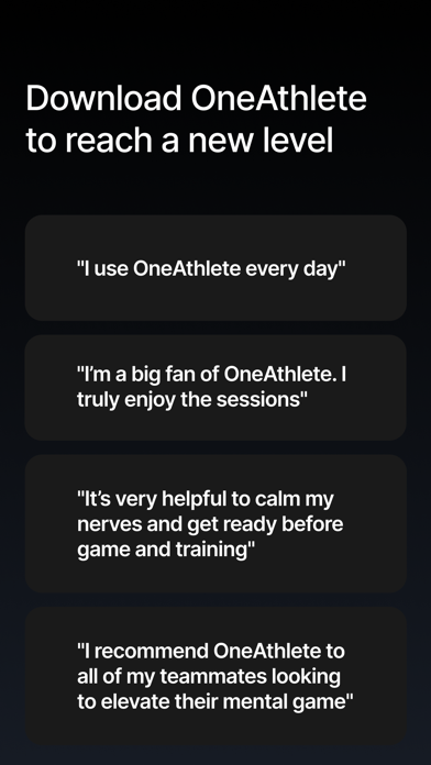 OneAthlete - Reflect & Perform Screenshot