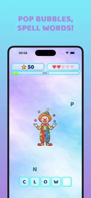 BubblyPop: Picture Word Game screenshot 1