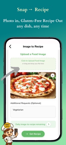 Gluten Free Snap to Recipe iPhone screenshot