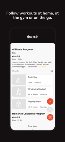 Core Family Fitness iPhone screenshot