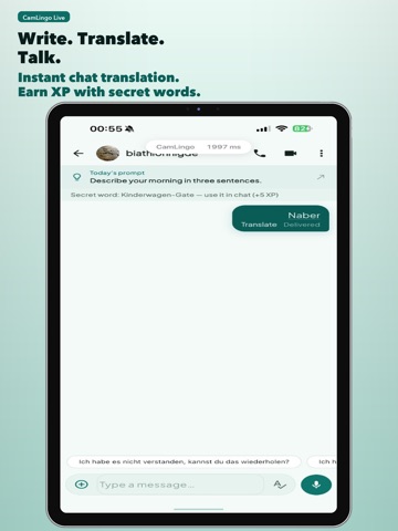 CamLingo Live iPad screenshot