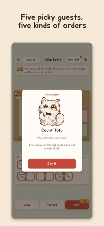 Neko Bento: Cat Number Puzzle screenshot 2