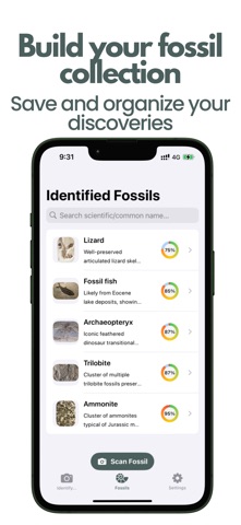 Fossil Identifier: Fossil ID iPhone screenshot