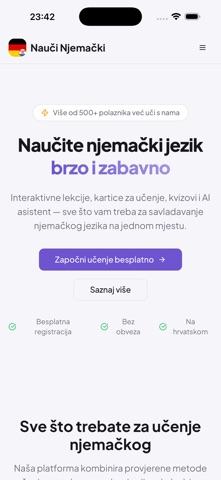 Nauči Njemački app screenshot