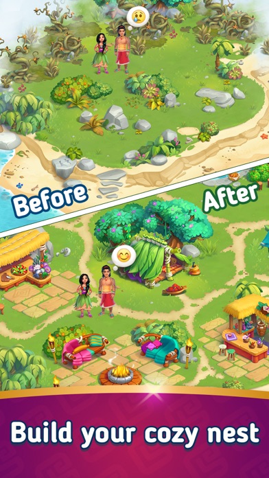 Merge Islanders: Tropical Town Screenshot