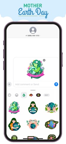 Mother Earth Day Stickers iPhone screenshot
