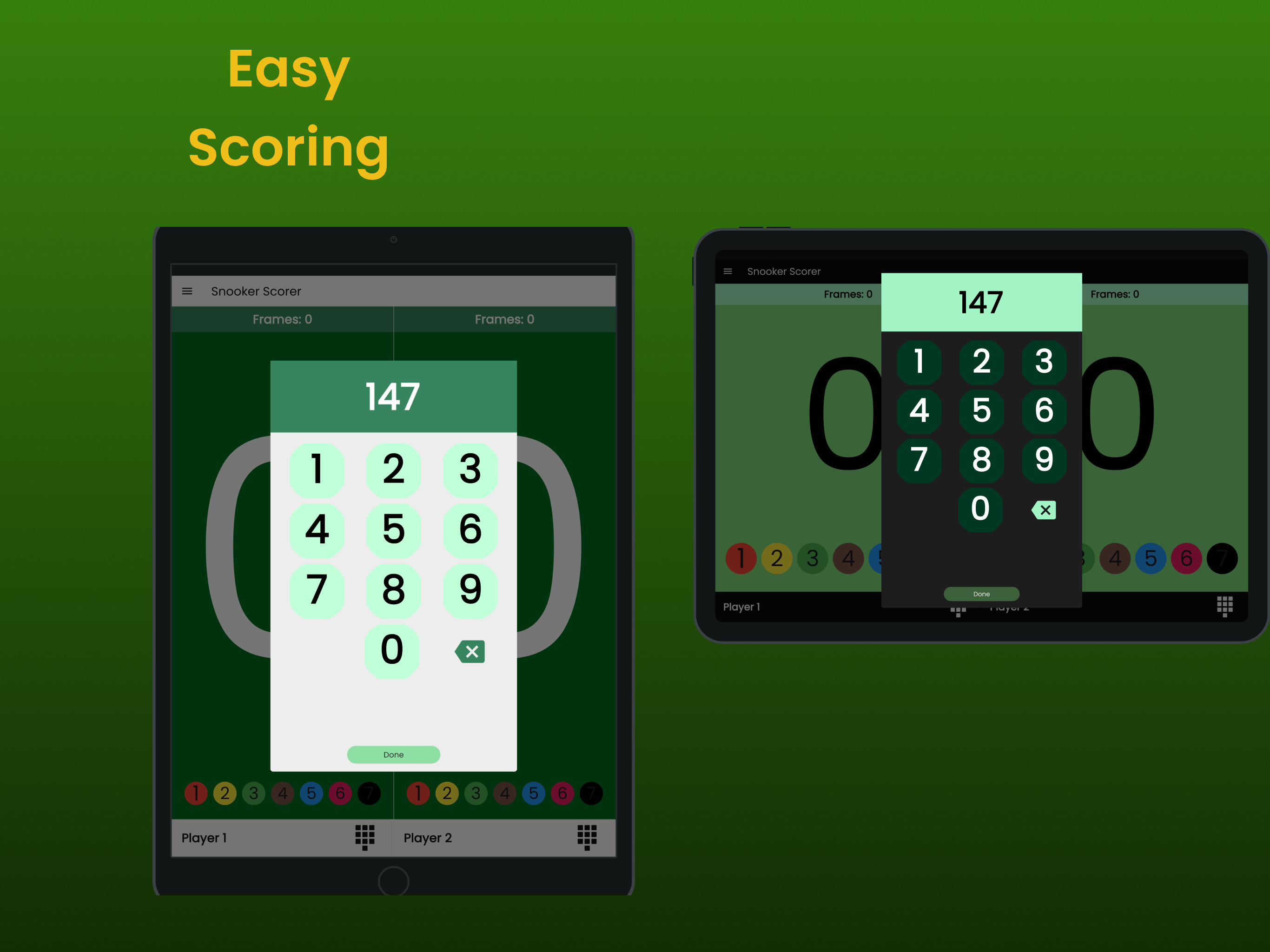 Snooker Scoreboard 147