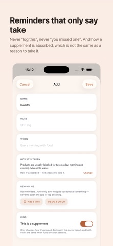 PCOS Juno: Symptom Tracker App Screenshot 9 of 10