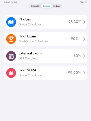 GPA Calculator & Grade Tracker iPad screenshot