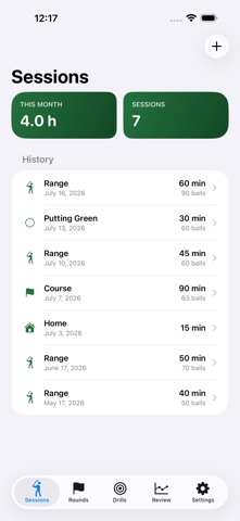 Golf Practice Journal & Log Screenshot 1 of 7