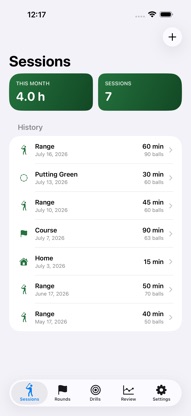 Golf Practice Journal & Log screenshot 1