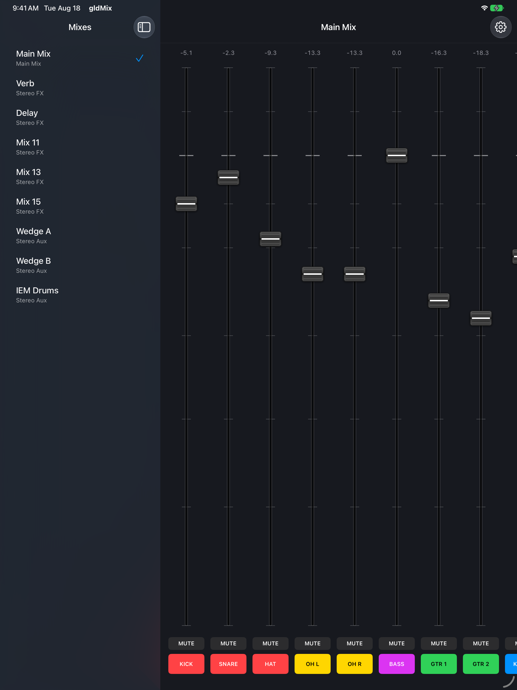 gldMix: Personal Monitor Mixer screenshot 5