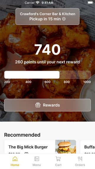 Crawford's Corner Bar app screenshot
