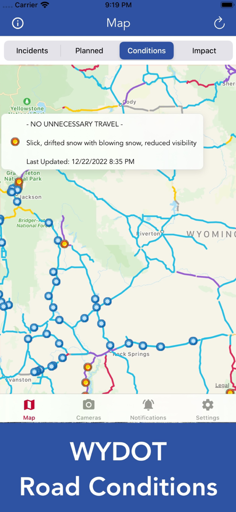 Wyoming Road Conditions screenshot 1