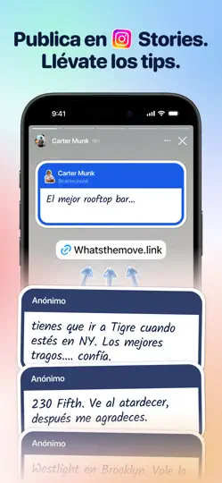 Captura de pantalla de Pinned Social: Planos E Amigos en iPhone 2
