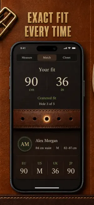 Belt Size Calculator & Chart screenshot 1