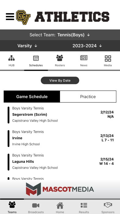 Capistrano Cougar Athletics Screenshot