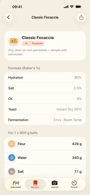 PizzaCraft - Dough Calculator screenshot 3