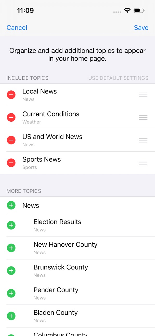 iPhone screenshot