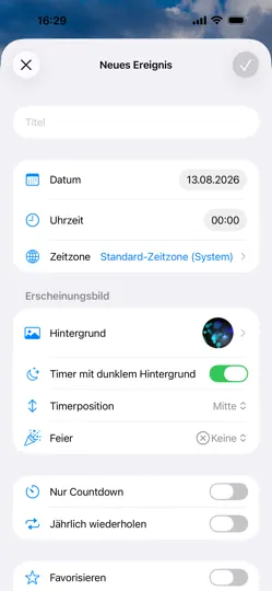 Screenshot von Countdown Star (Keine Werbung) auf dem iPhone 4