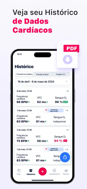 Cardi Mate Freqüência Cardíaca screenshot 5 of 6