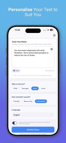 Patiently AI: Simplify Notes screenshot