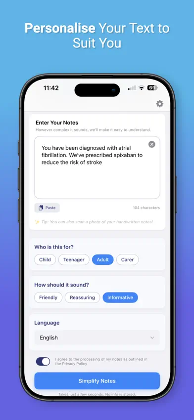 Patiently AI: Simplify Notes screenshot 3