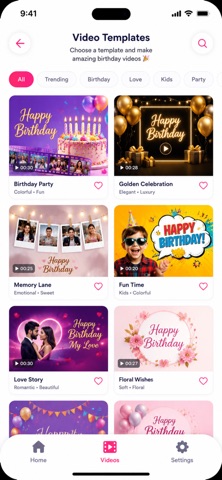 Birthday Video  ‎ iPhone screenshot