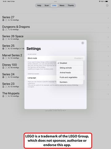 Minifig Scan iPad screenshot