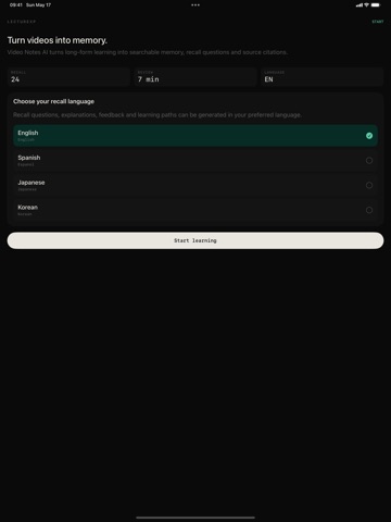 AI Lecture Recorder: Lecturly iPad screenshot