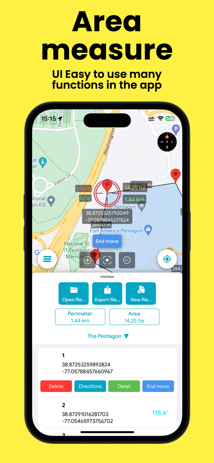 Fields Area Measure Map screenshot 2