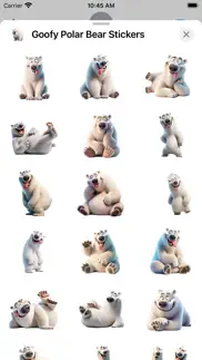 goofy polar bear stickers iphone screenshot 1
