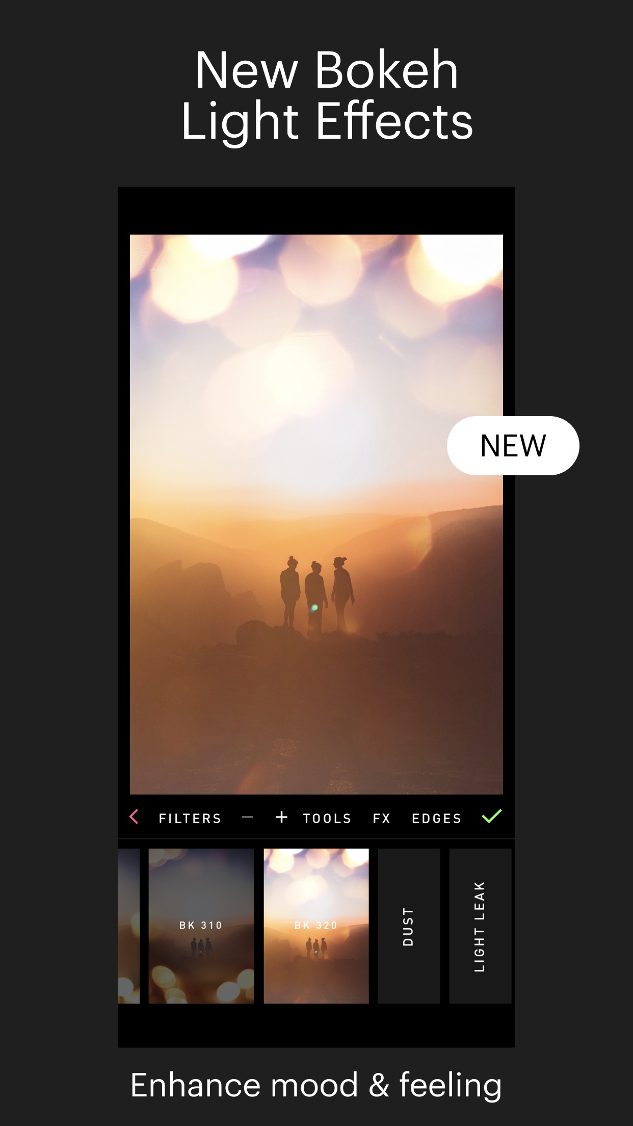 Screenshot do app PICFX Picture Editor & Borders