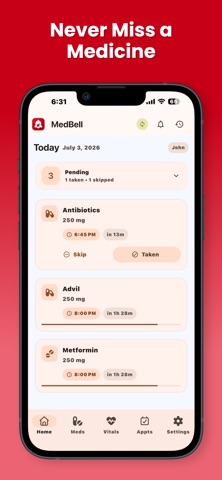 MedBell - Medication Reminder Screenshot 1 of 8