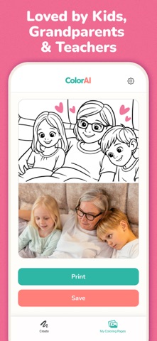 ColorAI: Coloring Book Maker iPhone screenshot