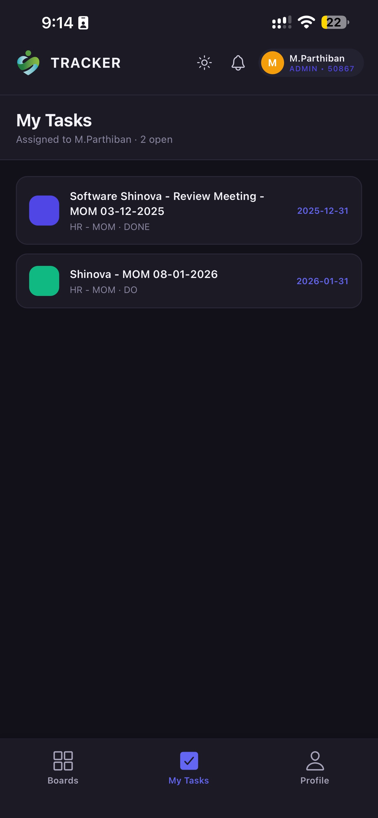 Screenshot 3 of Shanmuga Tracker