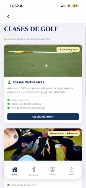 academiadegolf.es screenshot 2