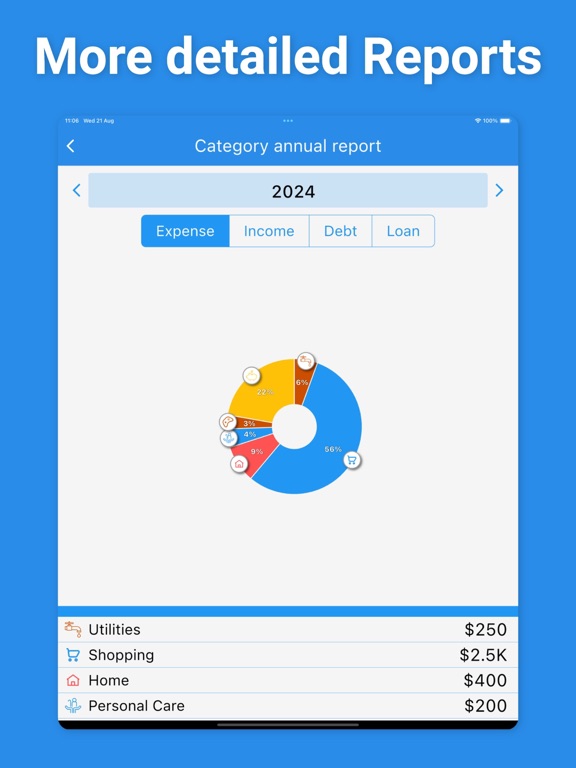 Expense Tracker, Money Manager iPad screenshot 6 - Reference app