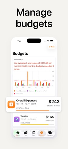 Finma - AI Finance Tracker iPhone screenshot