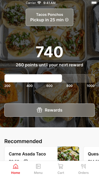 Tacos Ponchos iPhone screenshot 1 - Food & Drink app