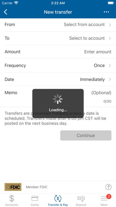 Frandsen – Mobile Banking Screenshot